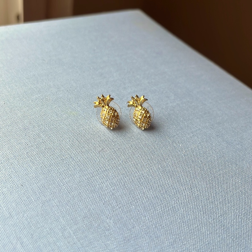 Pineapple Cubic Zirconia Stud Earrings